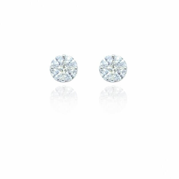 Inglessis Collection Earrings White Gold Κ18 with Diamonds