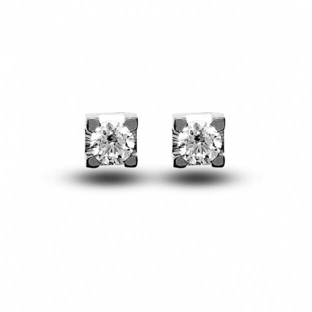 Inglessis Collection Earrings White Gold Κ18 with Diamonds