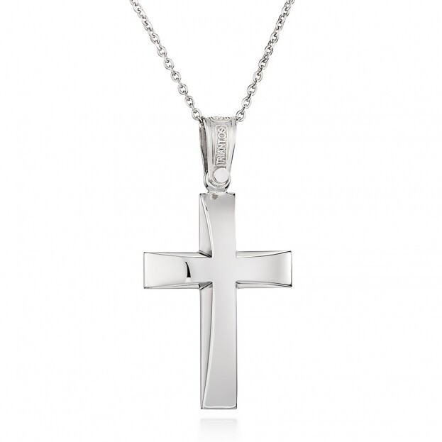 Inglessis Collection Tradition Cross Necklace K18 White Gold