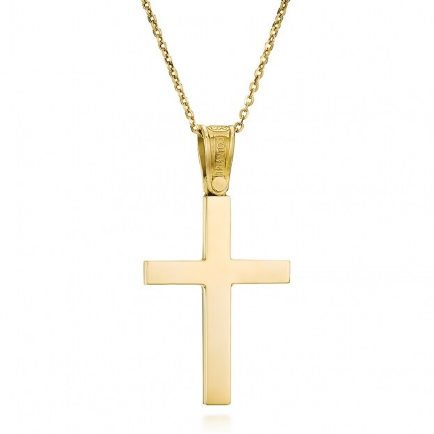 Inglessis Collection Tradition Gold Cross Necklace K18 Yellow Gold