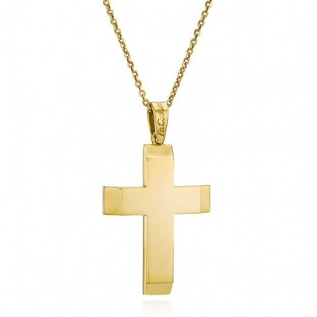 Inglessis Collection Tradition Gold Cross Necklace K18 Yellow Gold