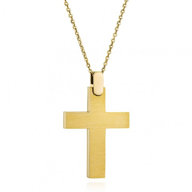 Inglessis Collection Tradition Gold Cross Necklace K18 Yellow Gold