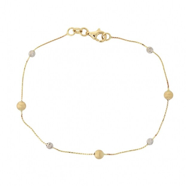 Inglessis Collection Deluxe Χρυσό Βραχιόλι Κ14 Κίτρινος & Λευκός Χρυσός