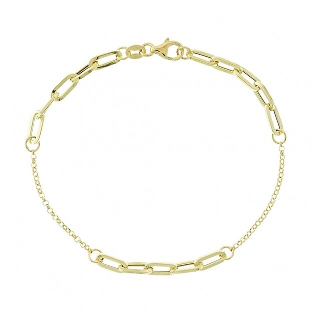 Inglessis Collection DELUXE GOLD LINK CHAIN Βραχιόλι Κ14 Κίτρινος Χρυσός