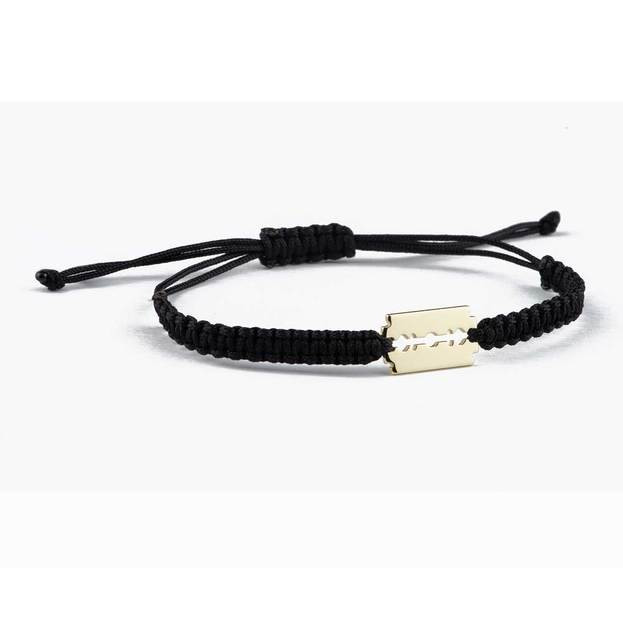 Inglessis Collection GM Code Βραχιόλι με κίτρινο χρυσό Κ14 σχέδιο λεπίδα