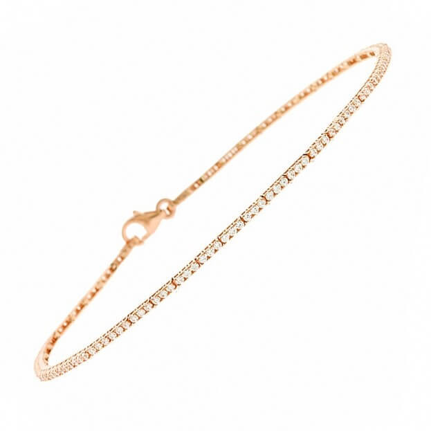 Inglessis Collection 1890® Βραχιόλι Ροζ Χρυσός Κ14 Με Ζιργκόν