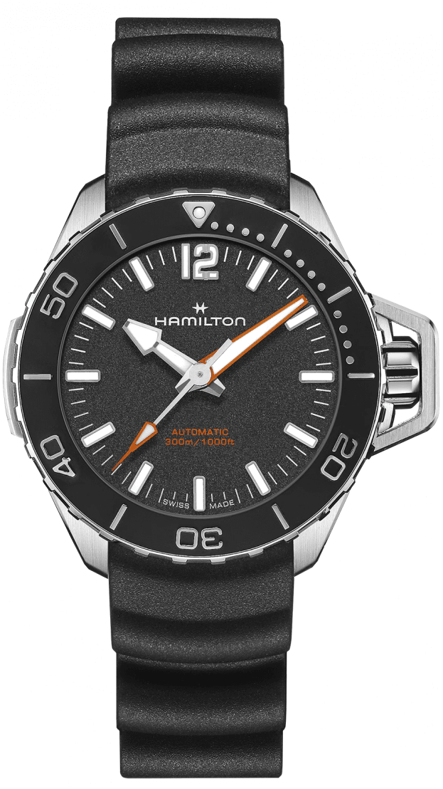 HAMILTON KHAKI NAVY FROGMAN AUTO 41mm BLACK DIAL