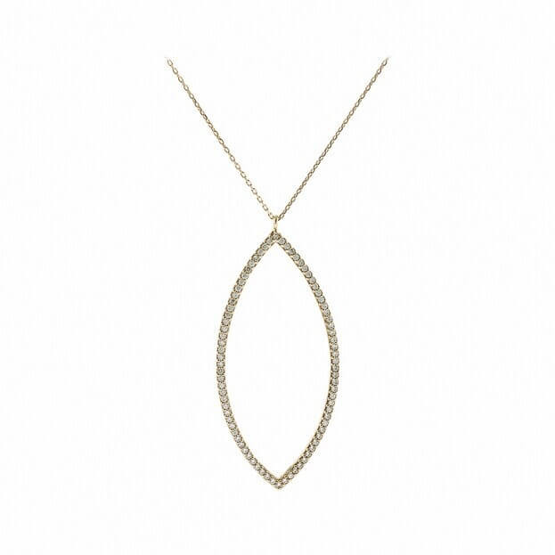 Inglessis Collection  Κολιέ Ροζ Χρυσός Κ14 με Ζιργκόν