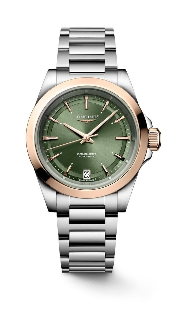 LONGINES Conquest 34mm πράσινο Καντράν