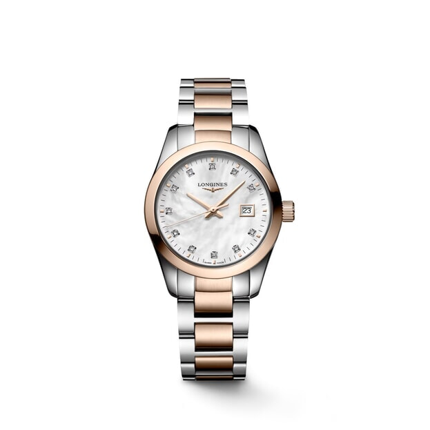 LONGINES Conquest Classic Quartz 29.5mm Λευκό Mother of Pearl Καντράν με Μπριγιάν