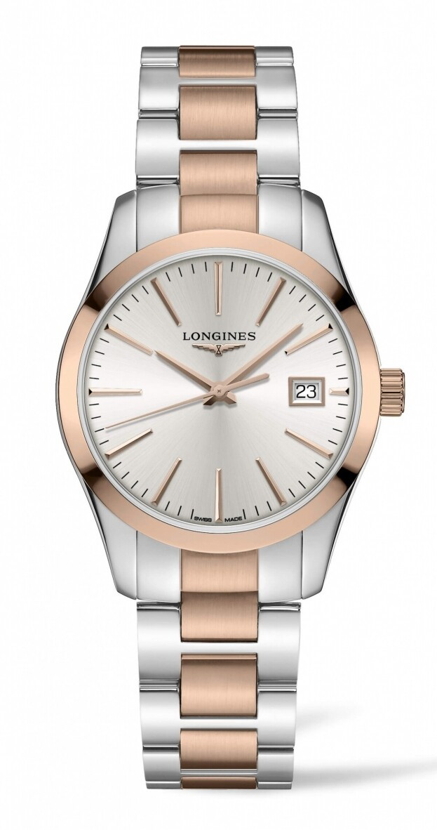 LONGINES Conquest Classic Quartz 34mm Ασημί Καντράν Γυναικείο Ρολόι