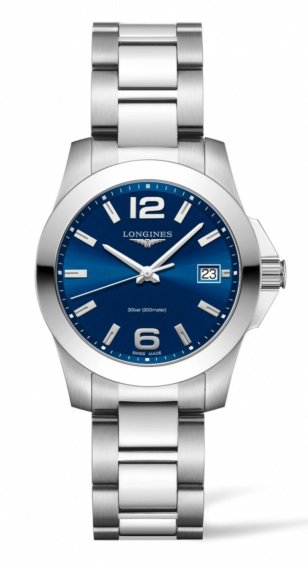 LONGINES Conquest Classic Quartz 34mm Μπλε Καντράν