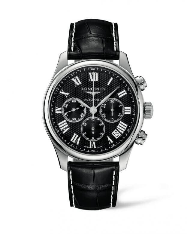 longines chronograph black