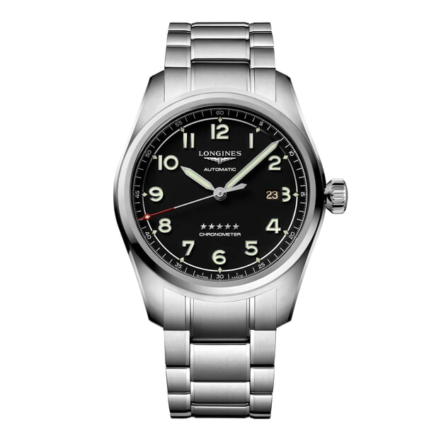 LONGINES Spirit Automatic 42mm Μαύρο Καντράν με 2 επιπρόσθετα λουράκια σε ειδική κασετίνα