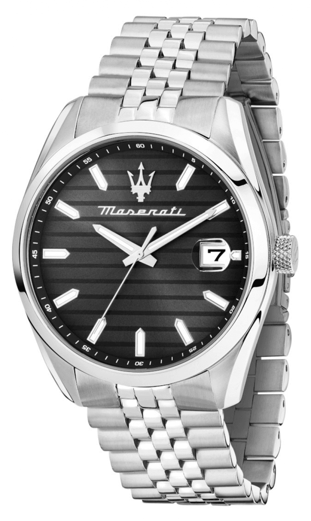 MASERATI Attrazione Μπαταρίας 43mm Μαύρο Καντράν