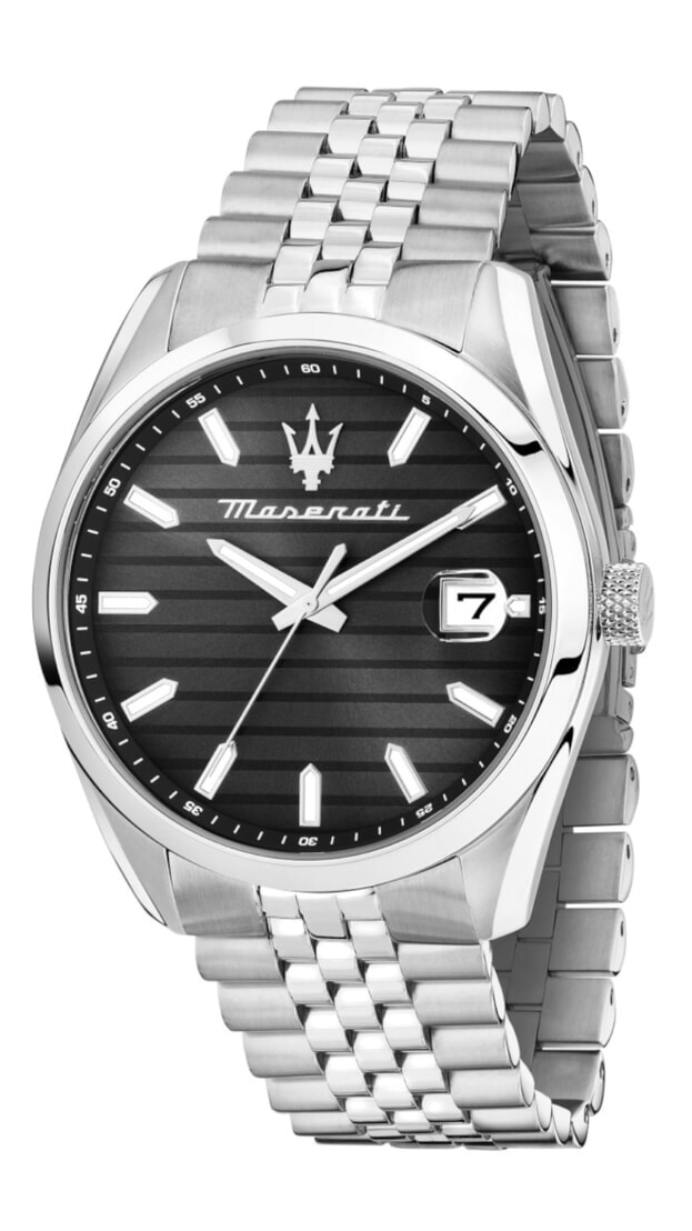 MASERATI Attrazione Μπαταρίας 43mm Μαύρο Καντράν