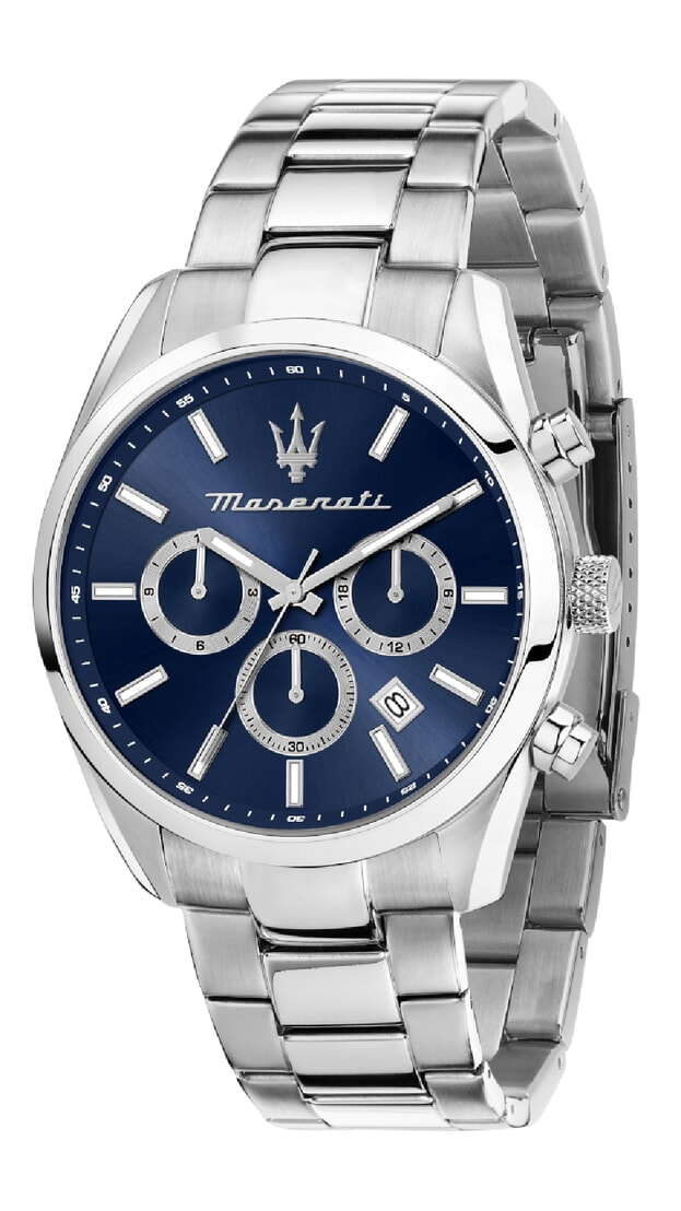 MASERATI Attrazione Χρονογράφος Μπαταρίας 43mm Μπλε Καντράν