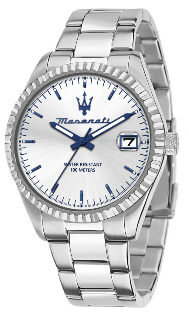 Maserati Competizione Quartz 43mm ασημί καντράν