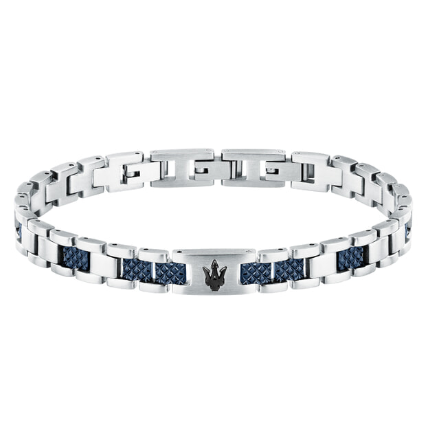 MASERATI Βραχιόλι Δίχρωμο με Γκρι Λογότυπο