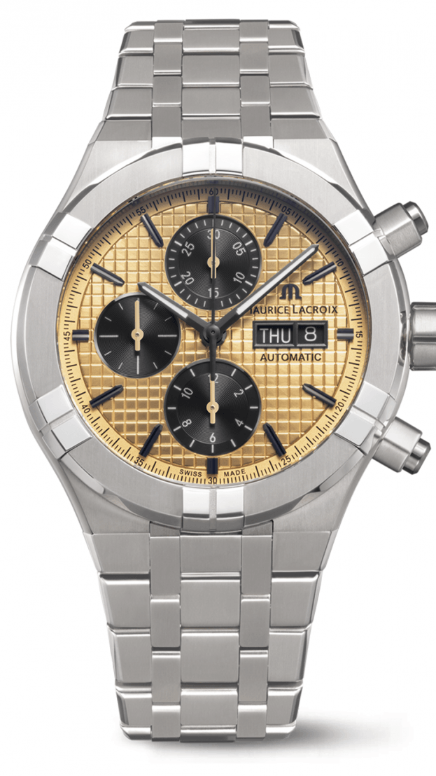 Maurice Lacroix AIKON Chronograph Duotone Μπαταρίας 42mm Λευκό Καντράν