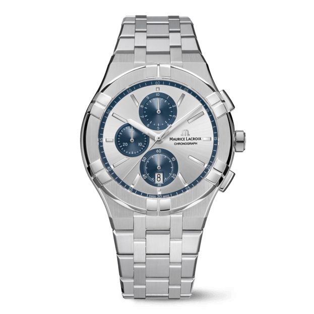 Maurice Lacroix AIKON QUARTZ CHRONOGRAPH 42MM ασημι καντραν