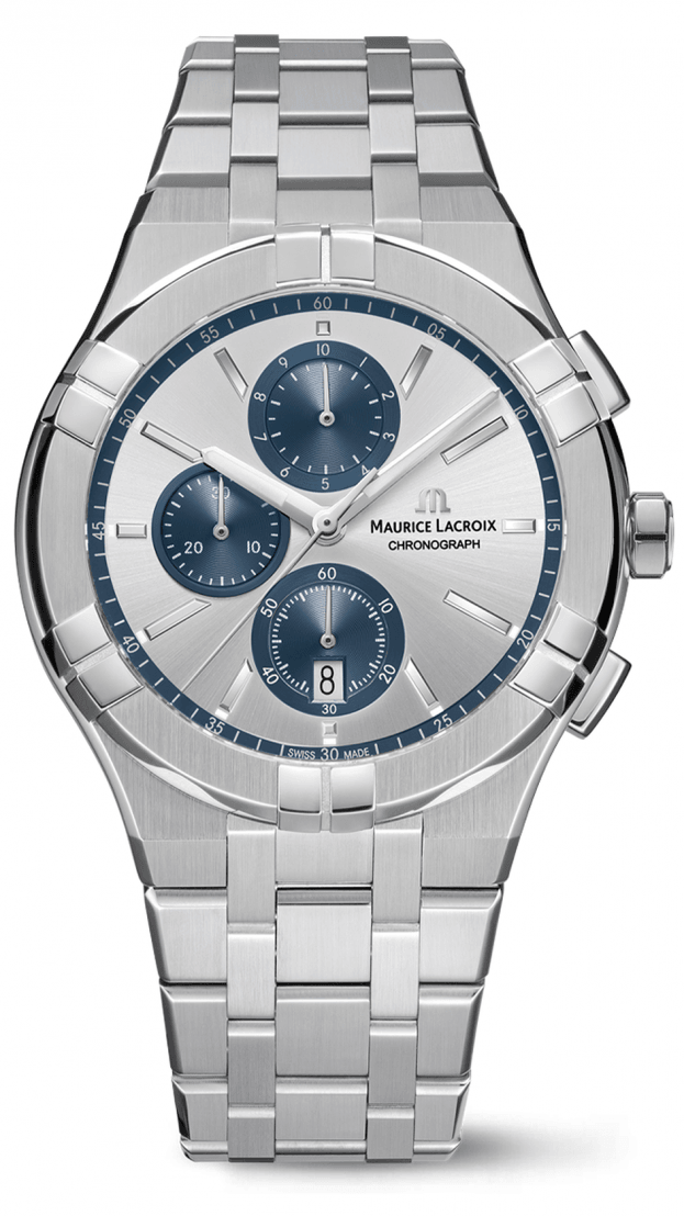 Maurice Lacroix AIKON QUARTZ CHRONOGRAPH 42MM ασημι καντραν
