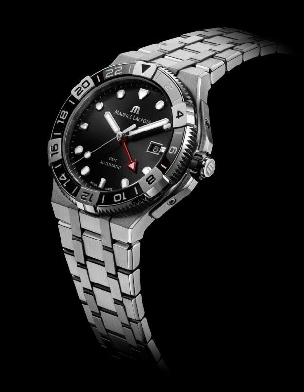 Maurice Lacroix AIKON Venturer GMT 43mm black dial Gents watch