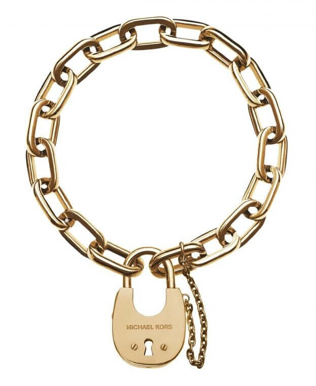 MICHAEL KORS CHAINS AND ELEMENTS GOLD PLATED STAINLESS STEEL