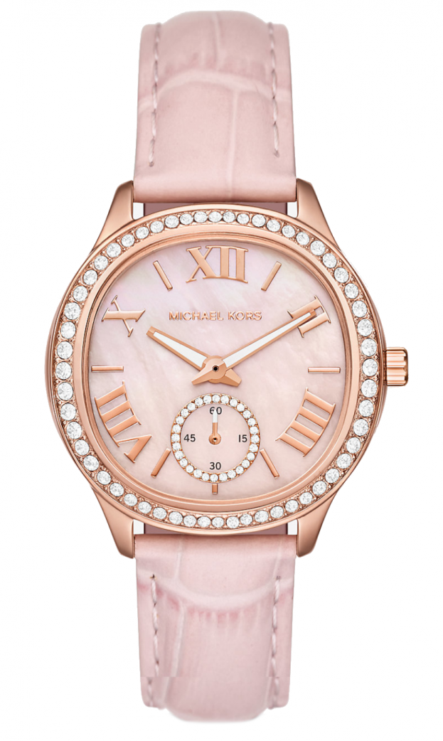Michael Kors Sage Three-Hand Blush Croco   38mm ροζ καντραν