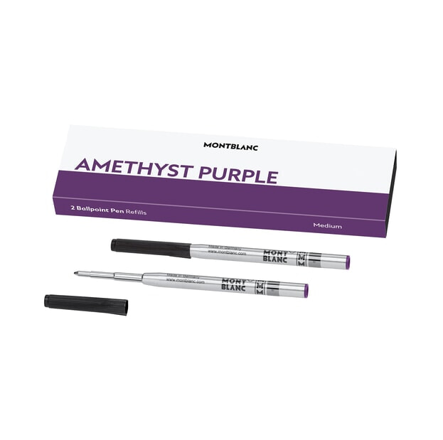 MontBlanc Ανταλλακτικά Μελάνια Ballpoint Amethyst Purple (Medium, 2τμχ)
