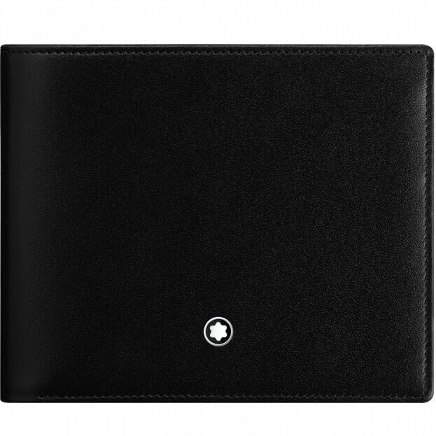 MONTBLANC Δερμάτινο Πορτοφόλι Meisterstück Wallet 10cc with coin case Μαύρο