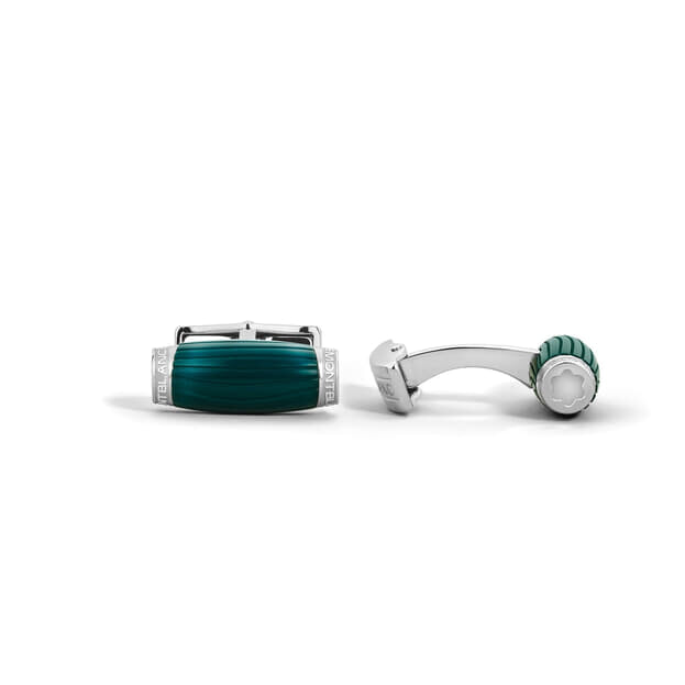 Montblanc Cufflinks StarWalker PolarGreen in Stainless Steel