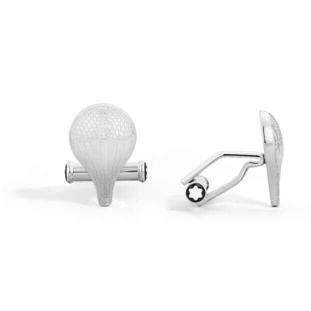 Montblanc Cufflinks Meisterstück Around the World in 80 Days in Stainless Steel