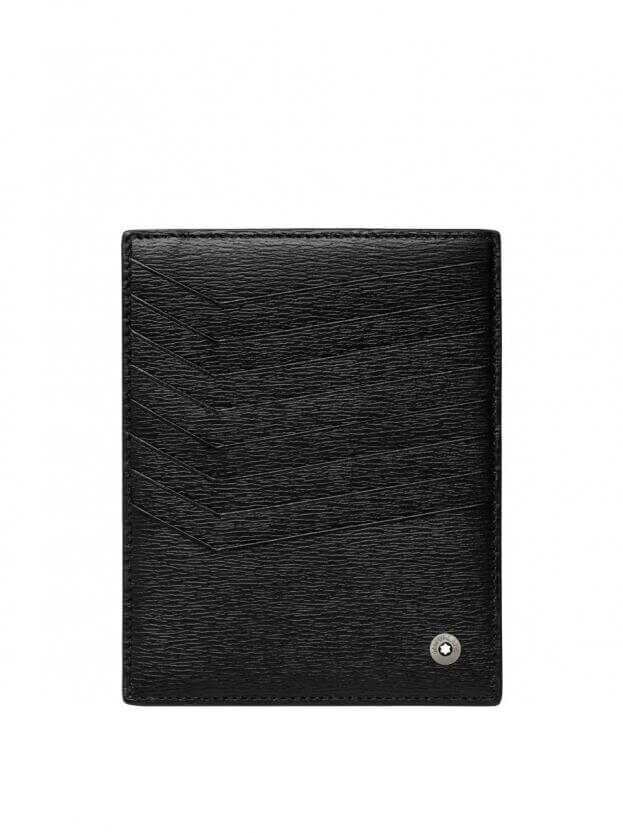 Montblanc 4810 Westside 8cc credit card holder Μαύρη Δερμάτινη Καρτοθήκη