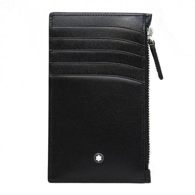 MONTBLANC MEISTERSTUCK CARD HOLDER WITH ZIP 5CC BLACK