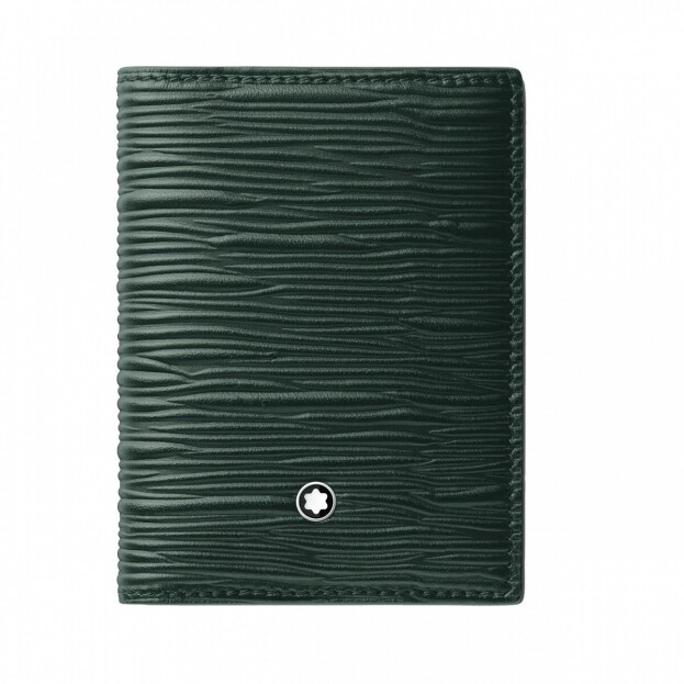 Montblanc Meisterstück 4810 card holder 4cc Πράσινη Δερμάτινη Καρτοθήκη