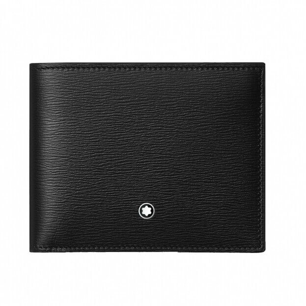 Montblanc Meisterstück 4810 Wallet 6cc Μαύρο Δερμάτινο Πορτοφόλι