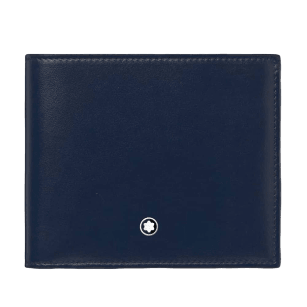 Montblanc Meisterstück 4cc Πορτοφόλι με Θήκη Κερμάτων Δερμάτινο Μπλε