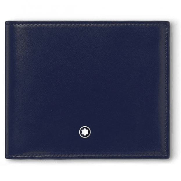 Montblanc Meisterstück 4cc Πορτοφόλι με Θήκη Κερμάτων Δερμάτινο Μπλε