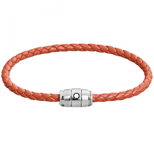 MONTBLANC Meisterstück Collection Steel 3 Ring Bracelet Cayenne Leather
