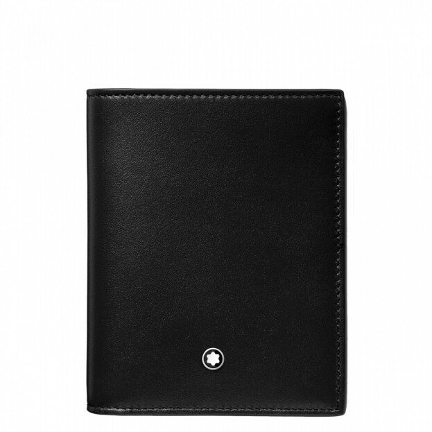 Montblanc Meisterstück Compact Wallet 6cc Μαύρο Δερμάτινο Πορτοφόλι