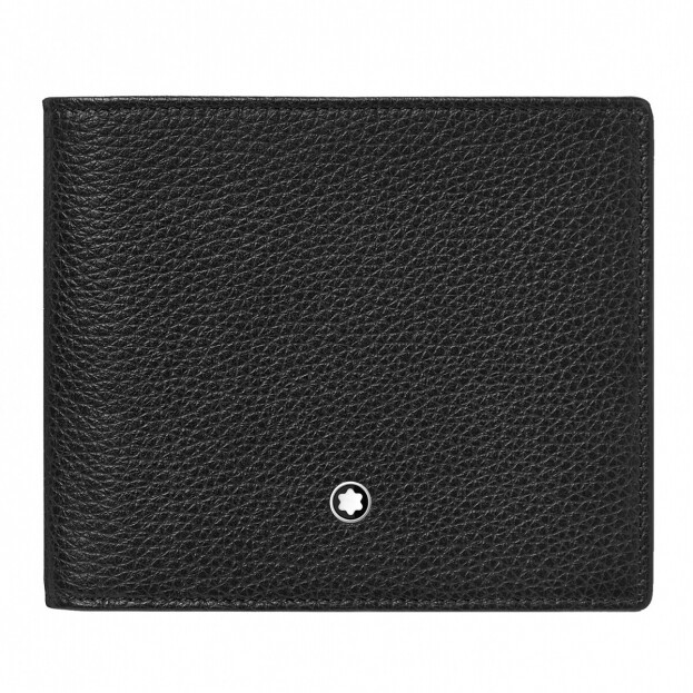 Montblanc Meisterstück Soft Grain Wallet 8cc Δερμάτινο Πορτοφόλι Μαύρο