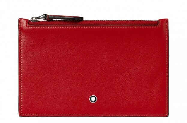 Montblanc Meisterstück zipped card holder Red Leather