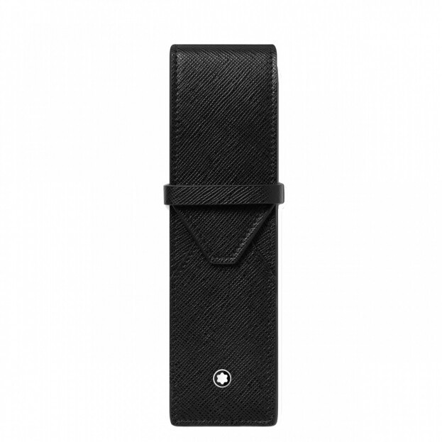Montblanc Sartorial 2-Pen Pouch Θήκη Στυλογράφου Μαύρο Δέρμα