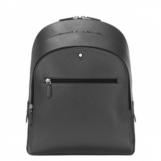 Montblanc Sartorial Backpack Medium Black Μαύρο Δέρμα