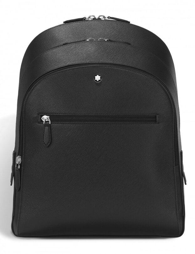 Montblanc Sartorial Backpack Medium Black Μαύρο Δέρμα