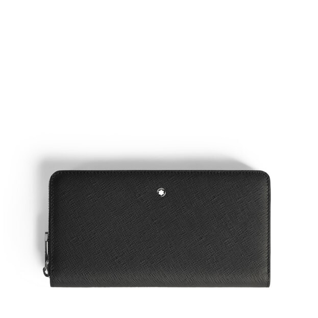 Montblanc Sartorial Zip-Around Wallet 12cc Leather Black