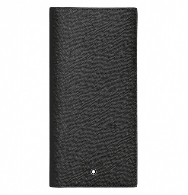 Montblanc Sartorial Wallet 12cc with View Pocket Μαύρο Δερμάτινο Πορτοφόλι