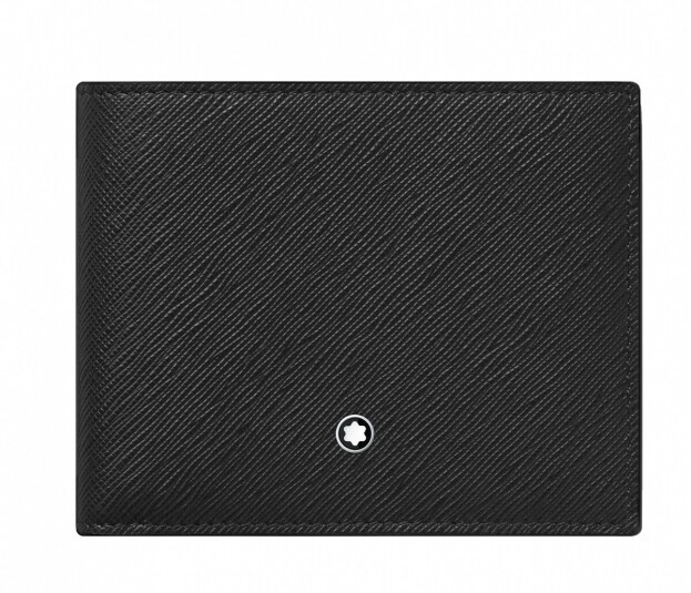 Montblanc Sartorial wallet 6cc Μαύρο Δερμάτινο Πορτοφόλι
