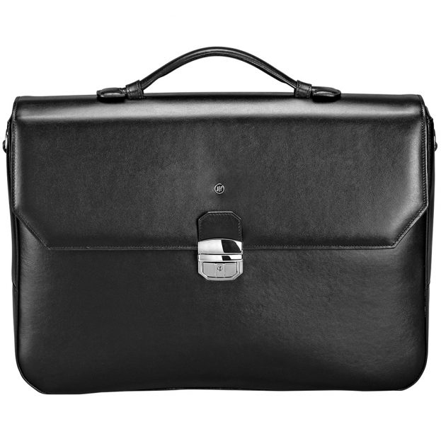 Montegrappa Signet Series Laptop Briefcase Leather black
